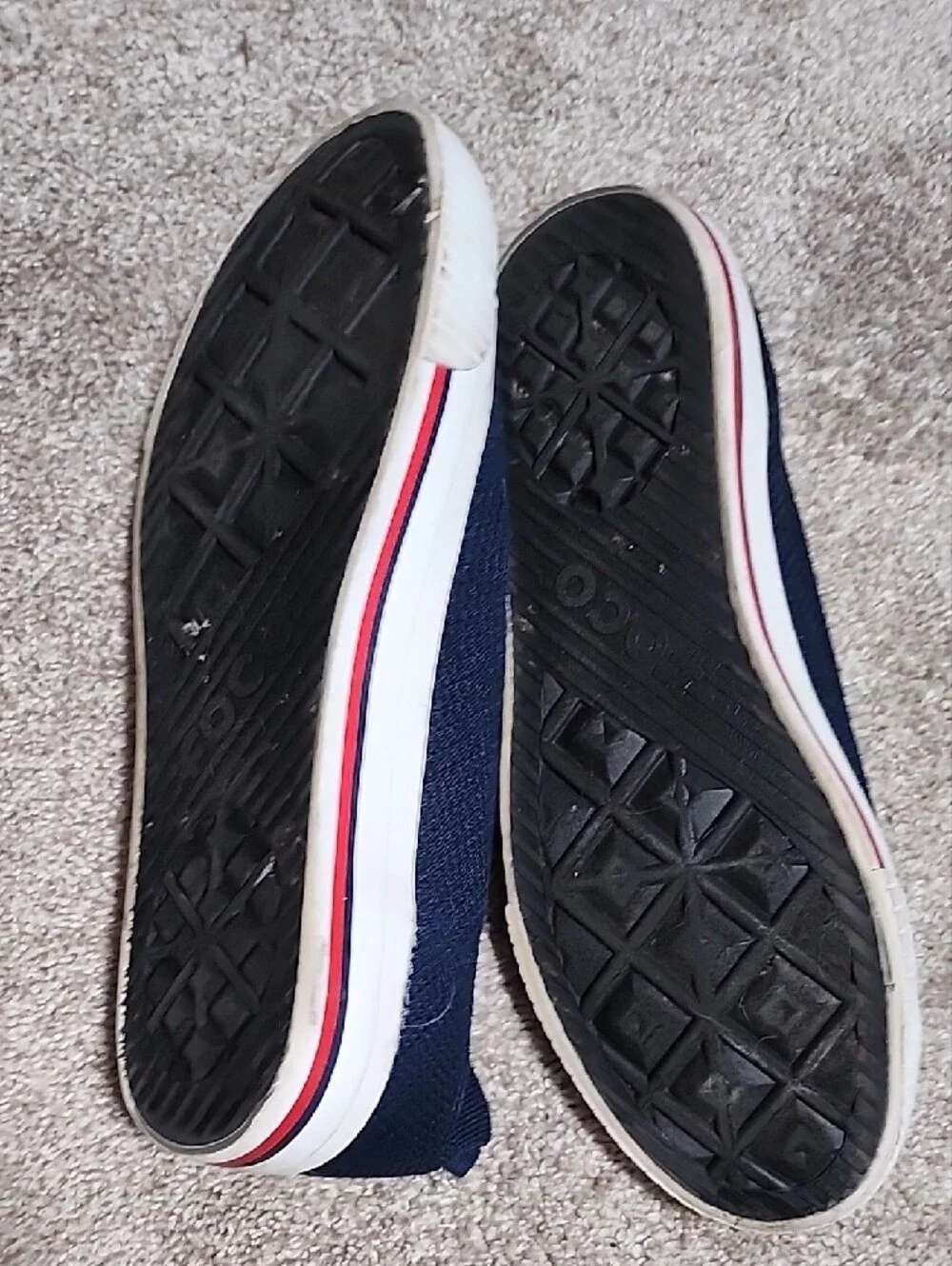 Women's Red Sox Navy Knit Slip-On Sneakers with White Toe